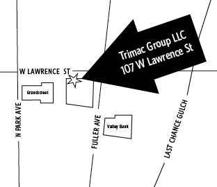 Map showing the Trimac Group office at 107 W Lawrence St, Helena